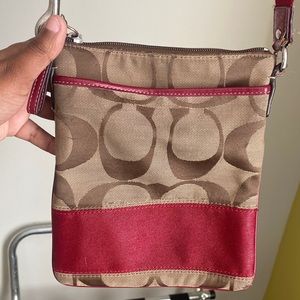 Red Coach Crossbody Bag